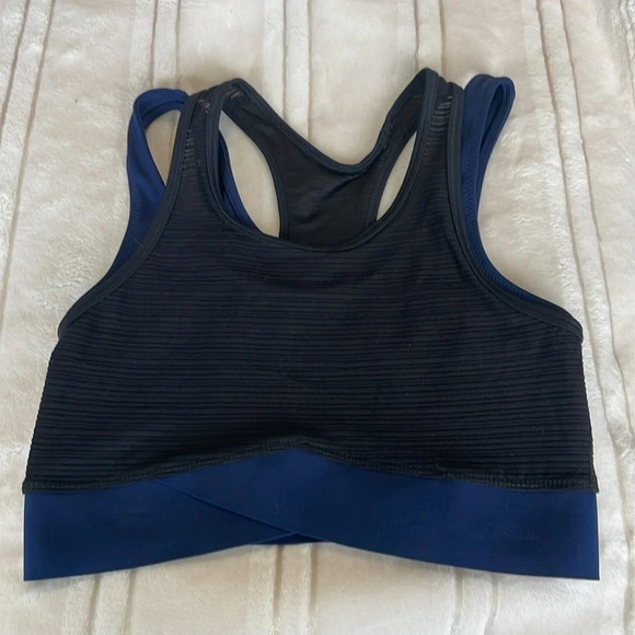 Ivy Park sports bra mesh navy and black size xs - Picture 2 of 4